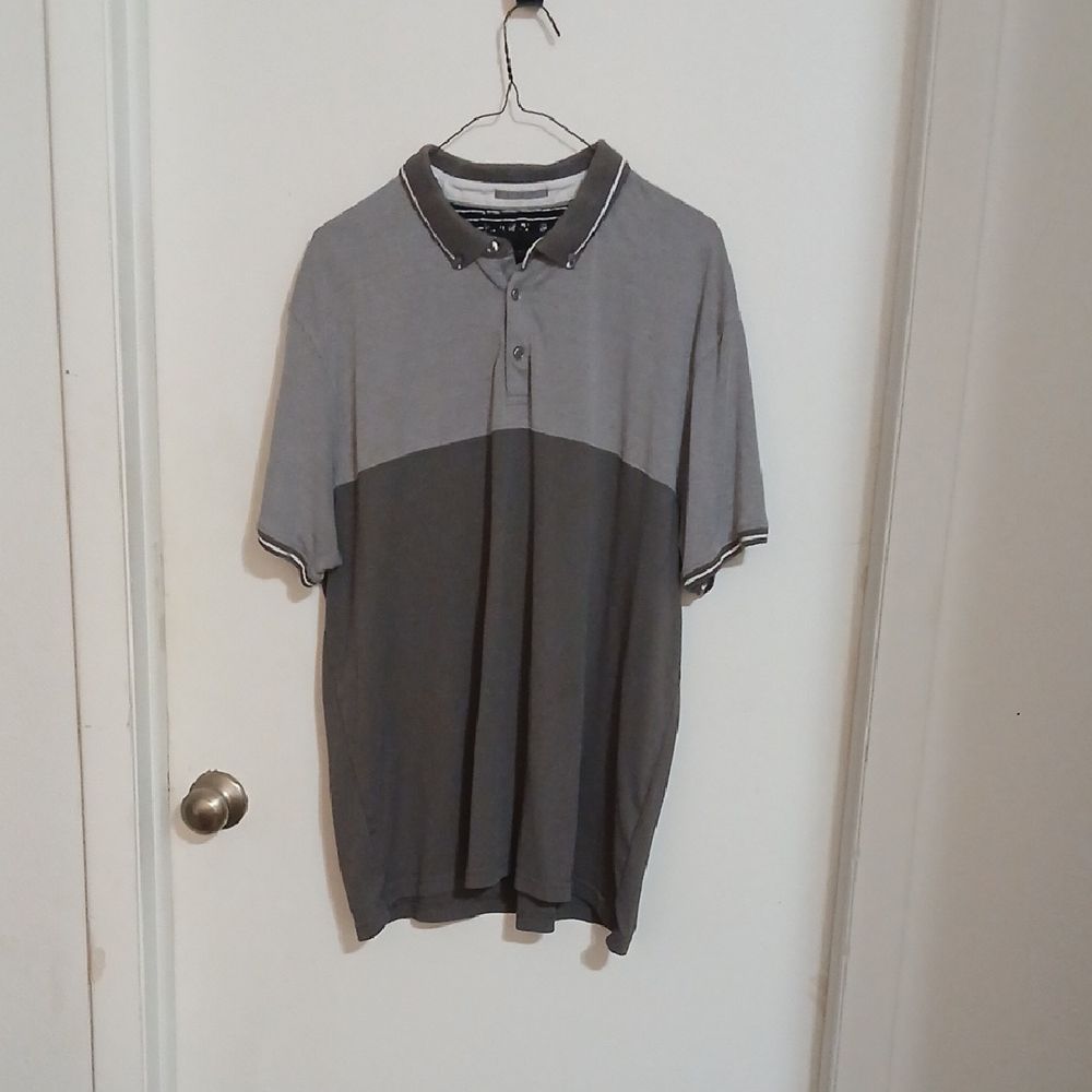 Denim & Flower Gray Polo Shirt Contemporary Style